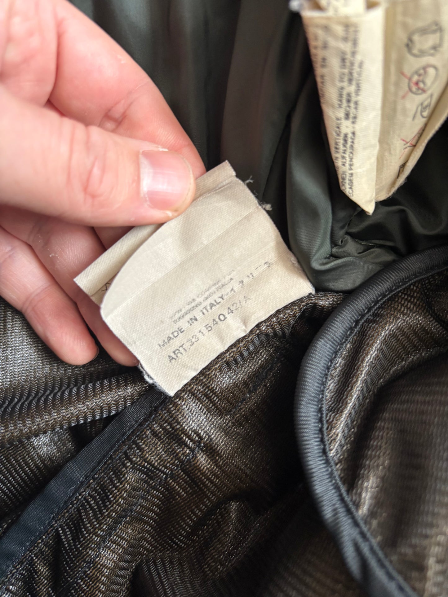 Helmut Lang 1997 Paint Stripe Military Parka Jacket Vintage