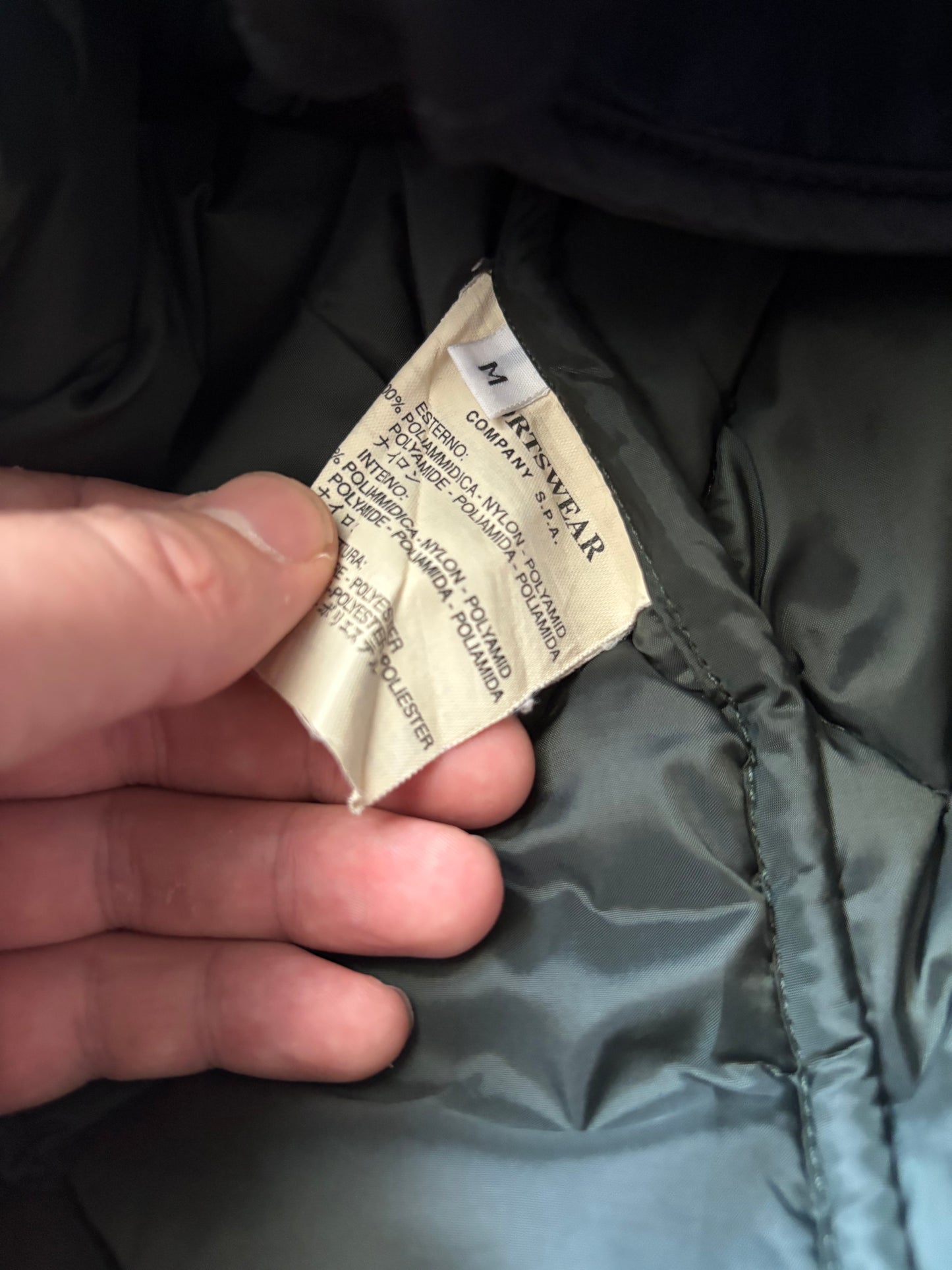 Helmut Lang 1997 Paint Stripe Military Parka Jacket Vintage