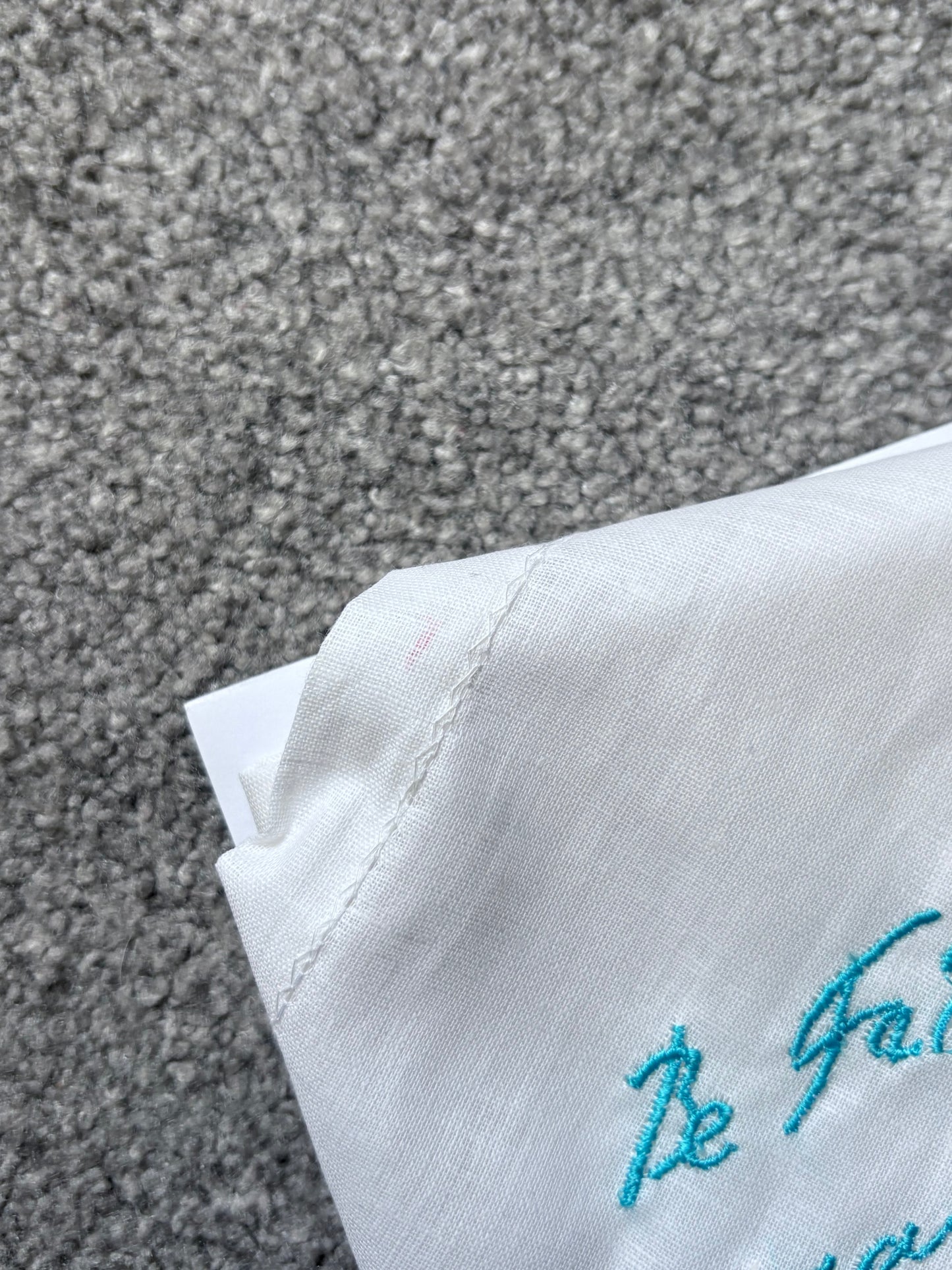 Tracey Emin 1999 Be Faithful To Your Dreams Embroidered Cotton Handkerchief