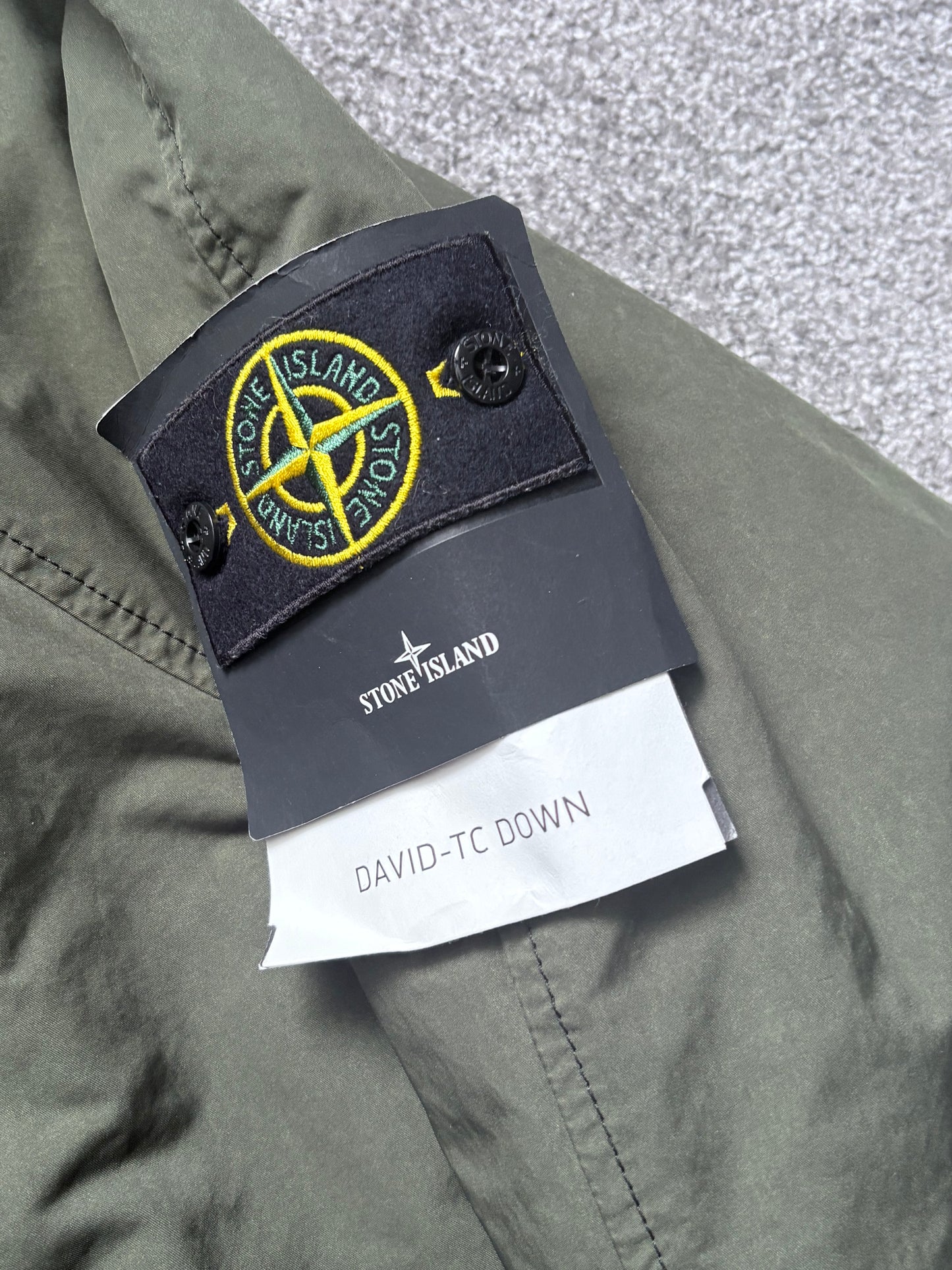 Stone Island Olive David-TC Canvas Down Field Jacket