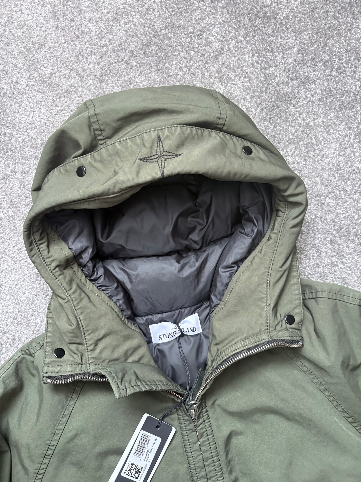 Stone Island Olive David-TC Canvas Down Field Jacket