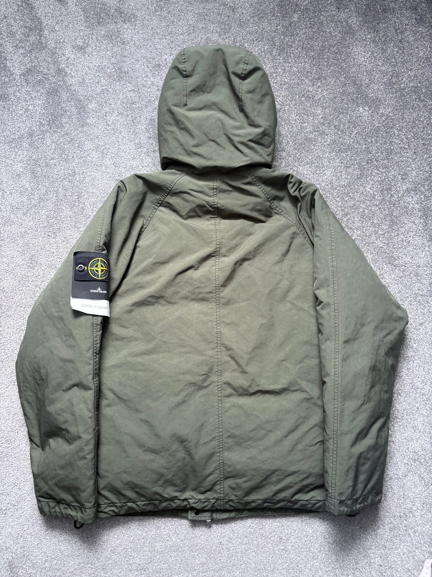 Stone Island Olive David-TC Canvas Down Field Jacket