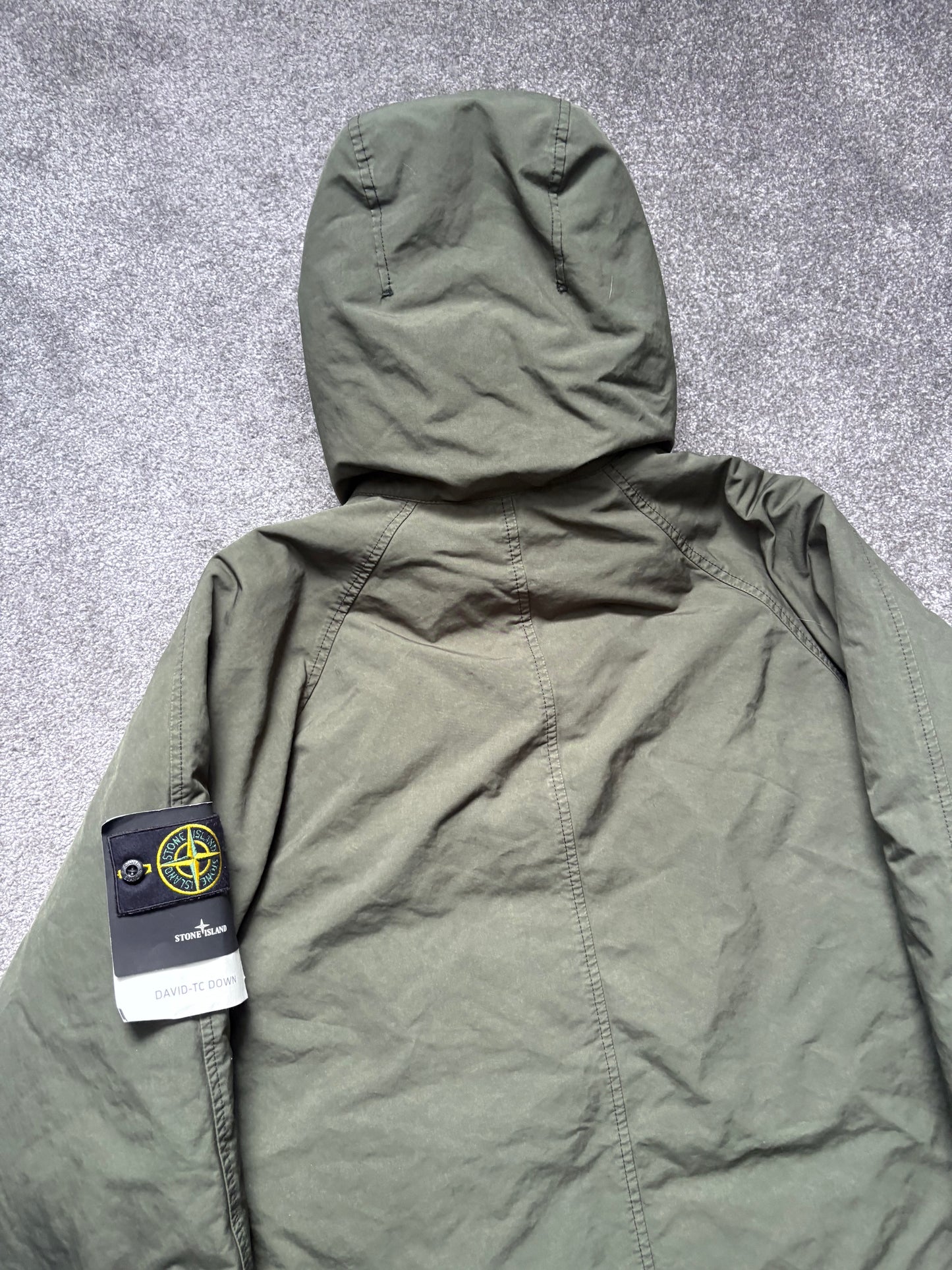 Stone Island Olive David-TC Canvas Down Field Jacket