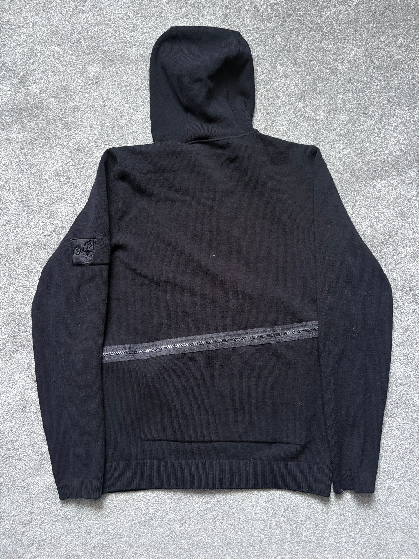 Stone Island Shadow Projects Black Knit Wool Hoodie