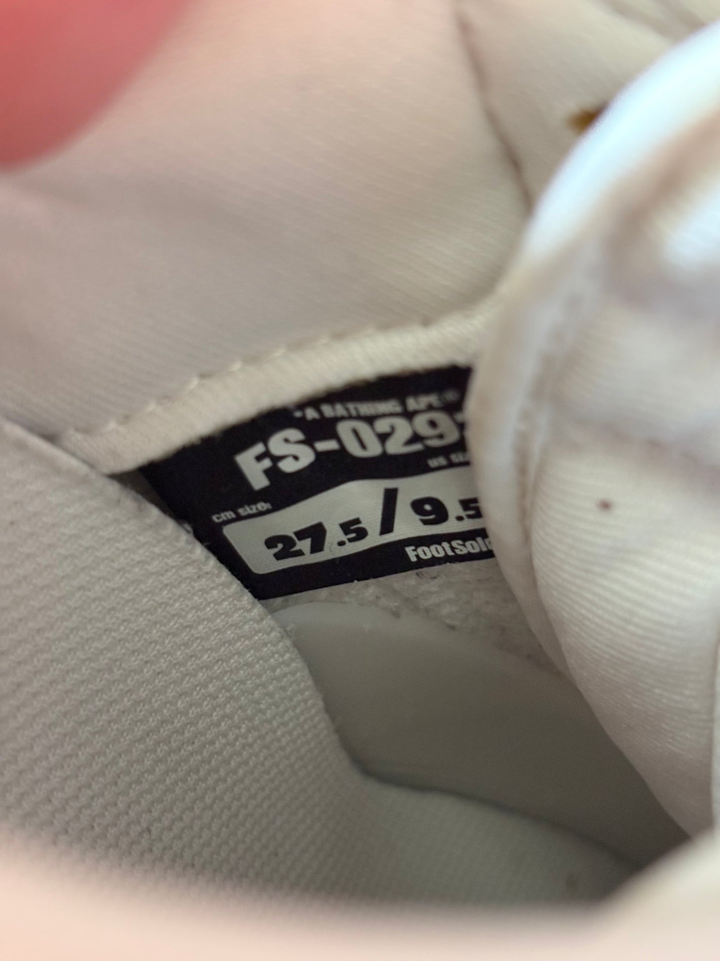 Bape x Kaws 2005 White Suede Bapesta Trainers
