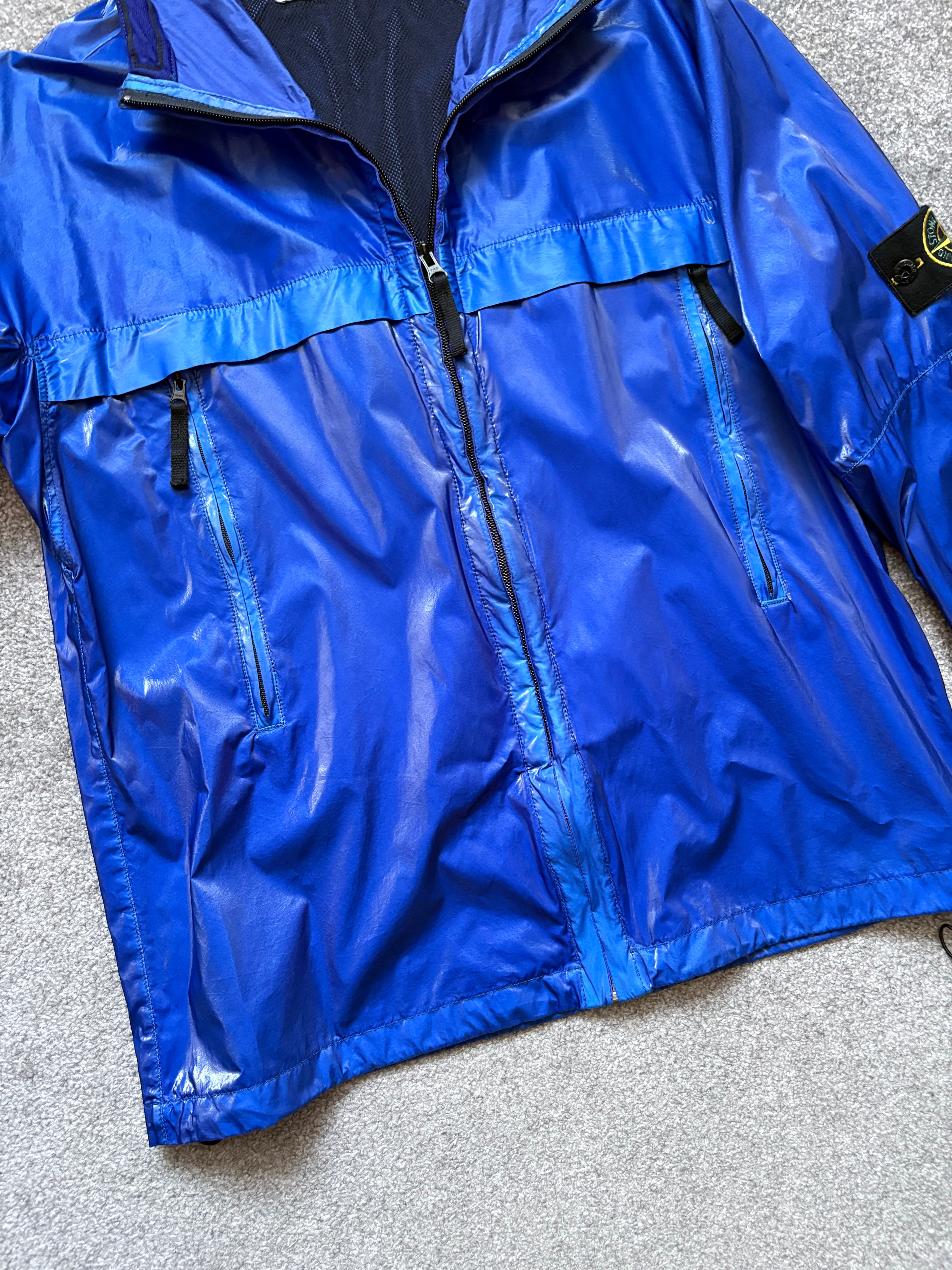Stone Island 2008 Prismatic Blue Silk Jacket – The Hideaway Store