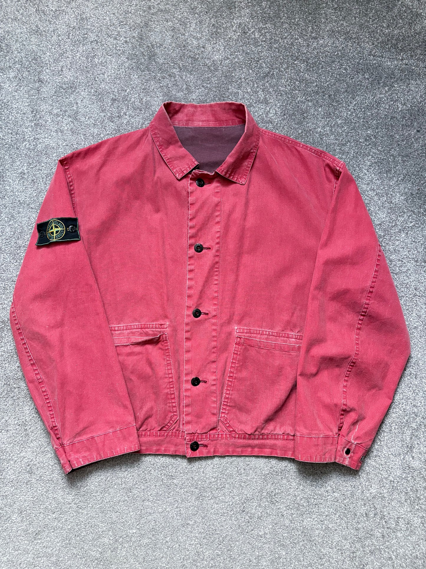 Stone Island 1986 Reversible Burgundy Tela Stella Jacket