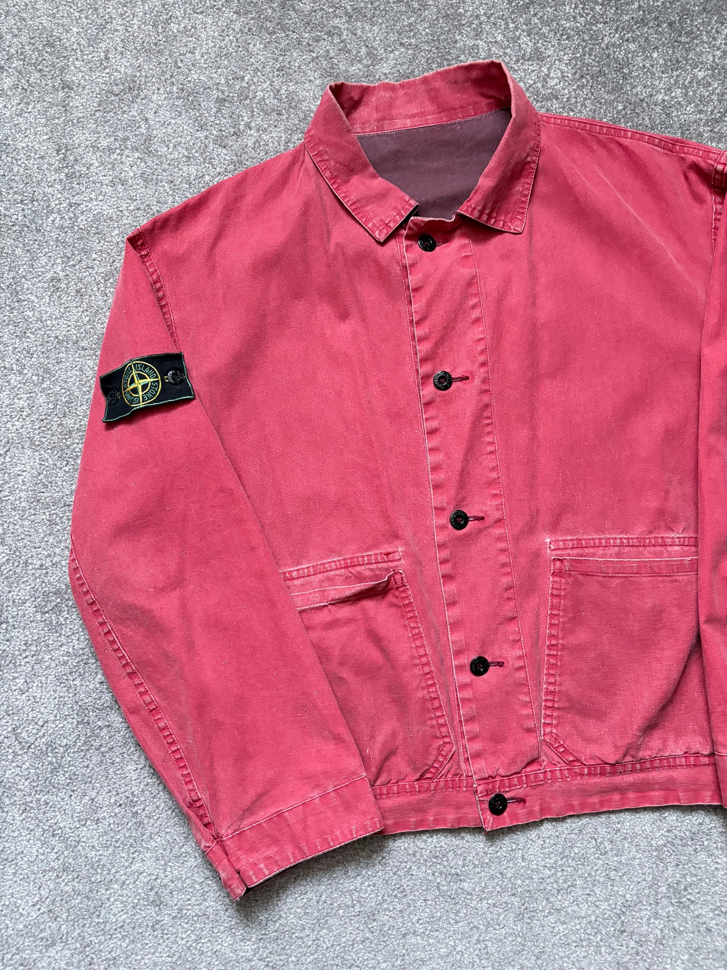 Stone Island 1986 Reversible Burgundy Tela Stella Jacket