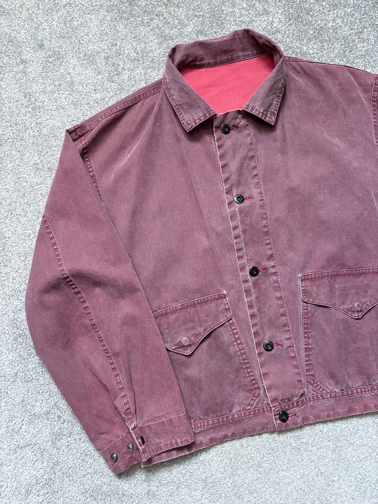 Stone Island 1986 Reversible Burgundy Tela Stella Jacket