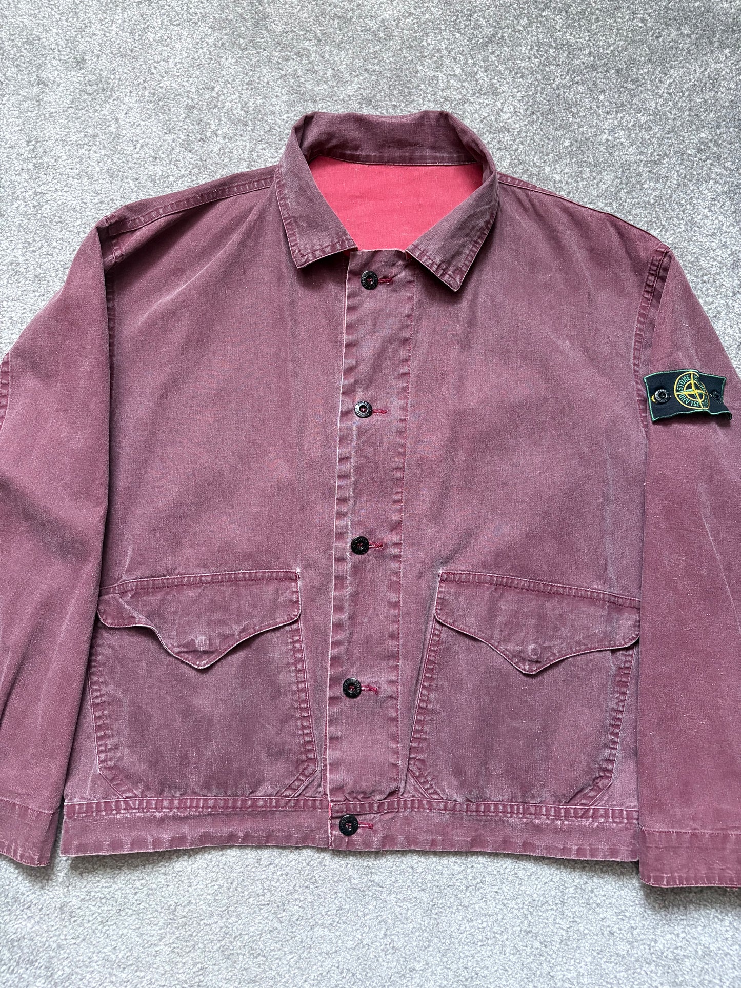 Stone Island 1986 Reversible Burgundy Tela Stella Jacket