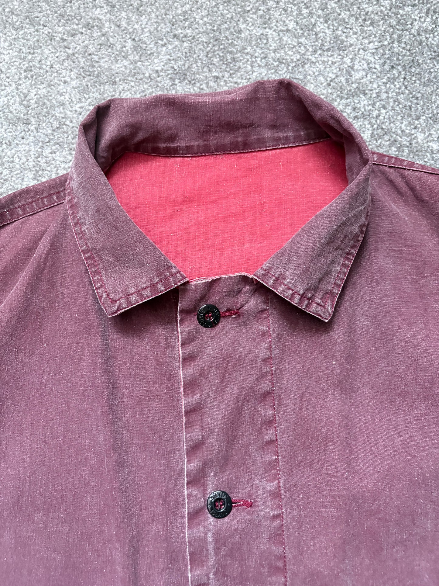 Stone Island 1986 Reversible Burgundy Tela Stella Jacket