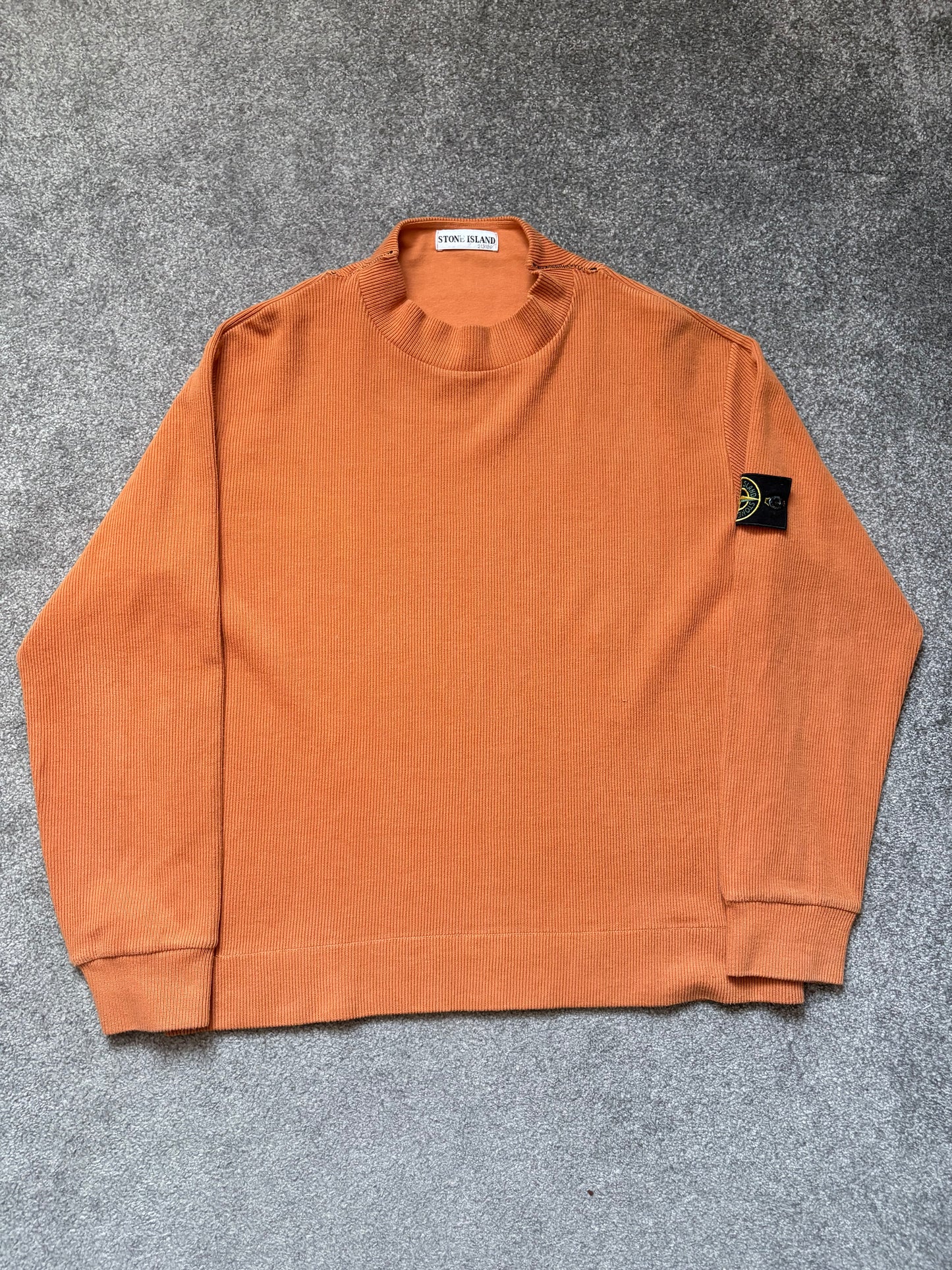 Stone Island 2001 Orange Ribbed Sweatshirt