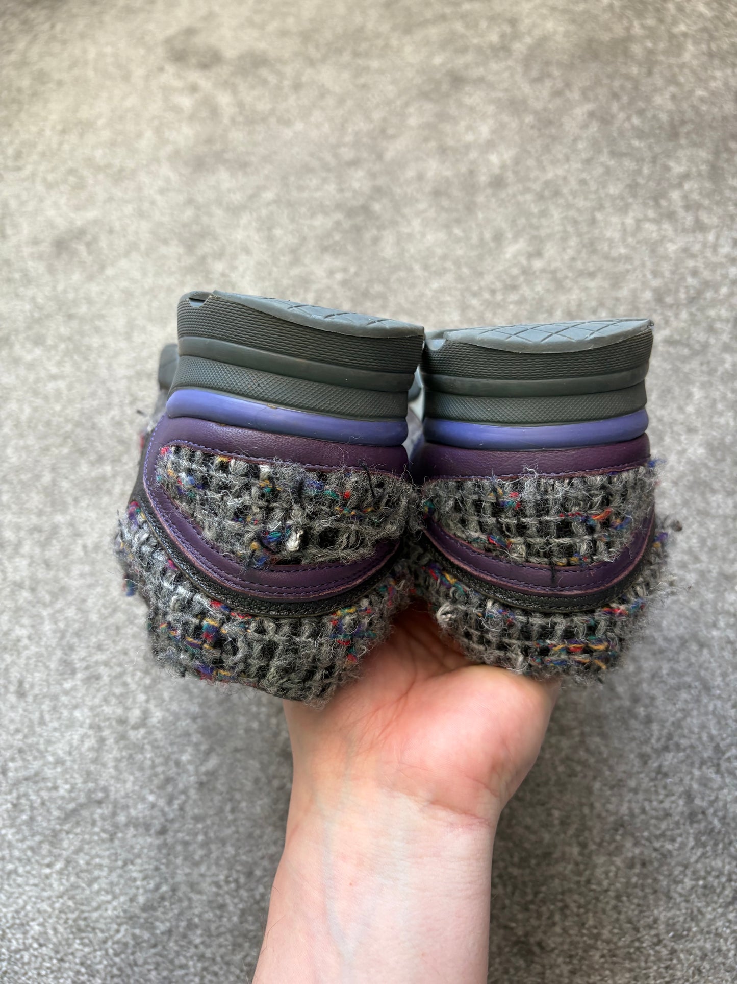 Chanel Tweed Runners Trainers UK7 US8 EU40