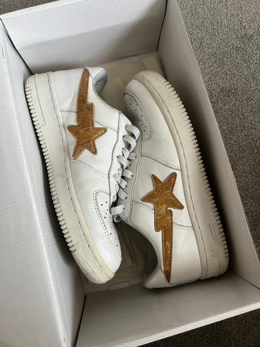 Bape Pony Hair White Leather 2004 Bapestas