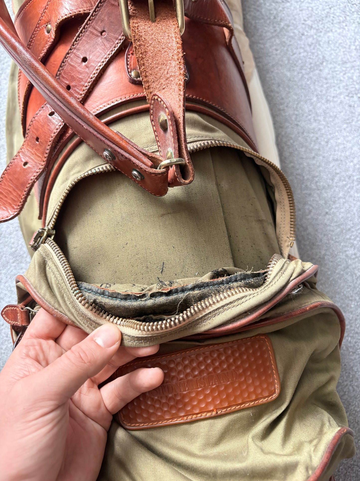Stone Island 1988 Vulcanized Rubber Patches Golf Bag