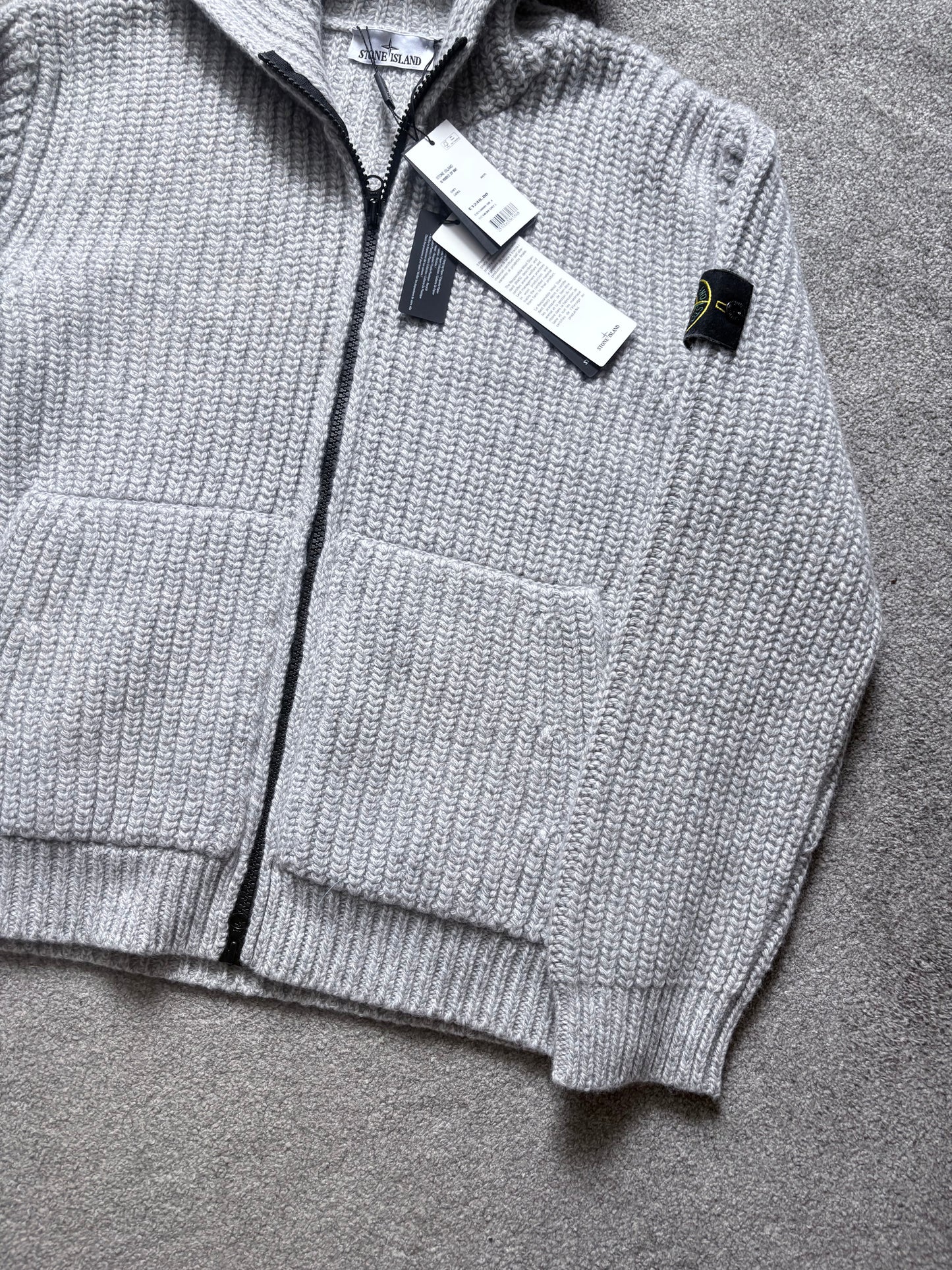 Stone Island Fisherman Ribbed Wool & Cashmere Knit Hoodie