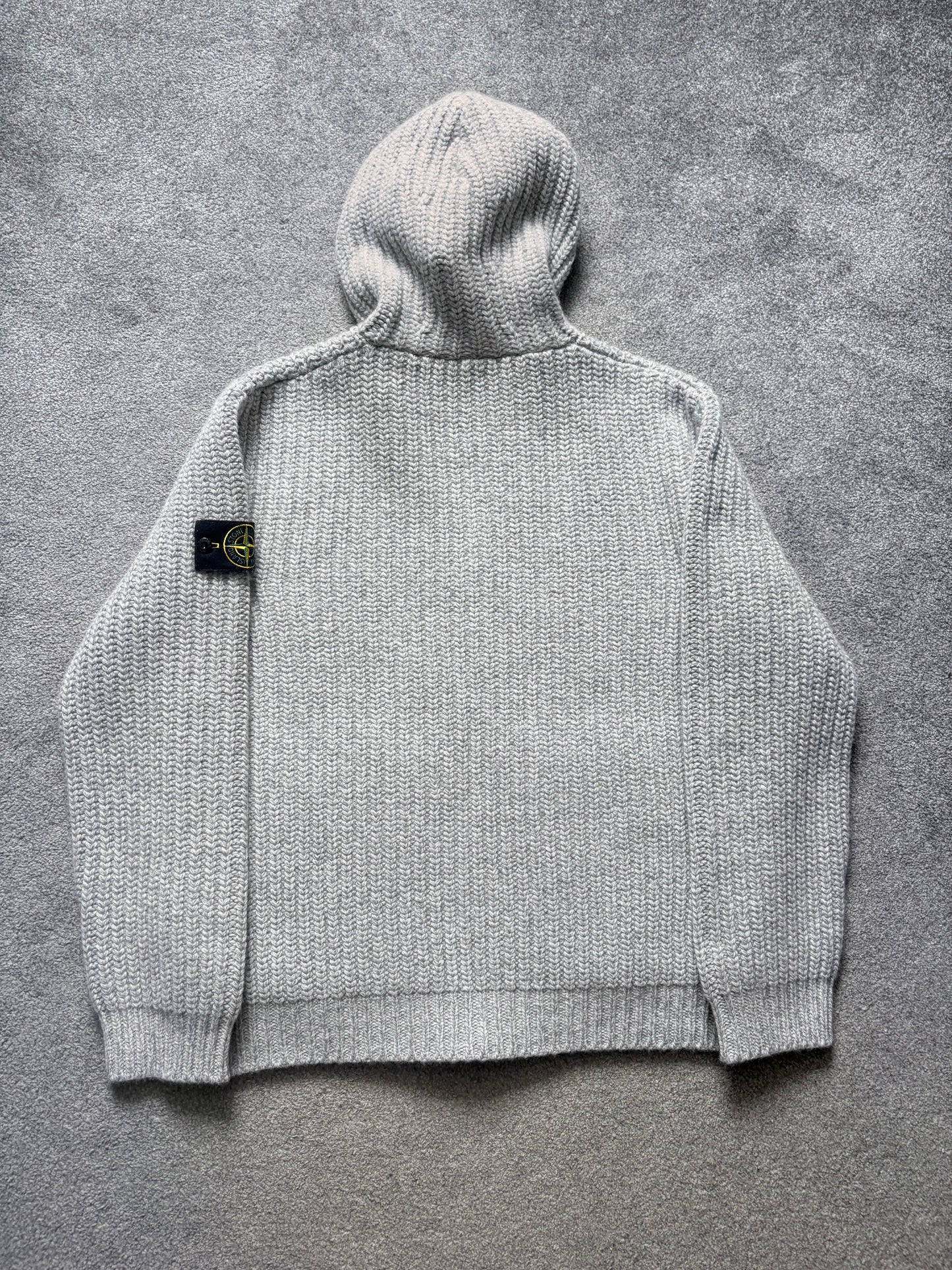 Stone Island Fisherman Ribbed Wool & Cashmere Knit Hoodie