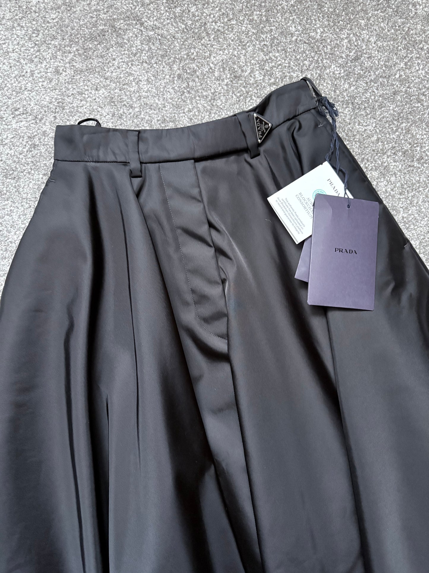 Prada Re-Nylon High Rise Pleated Skirt