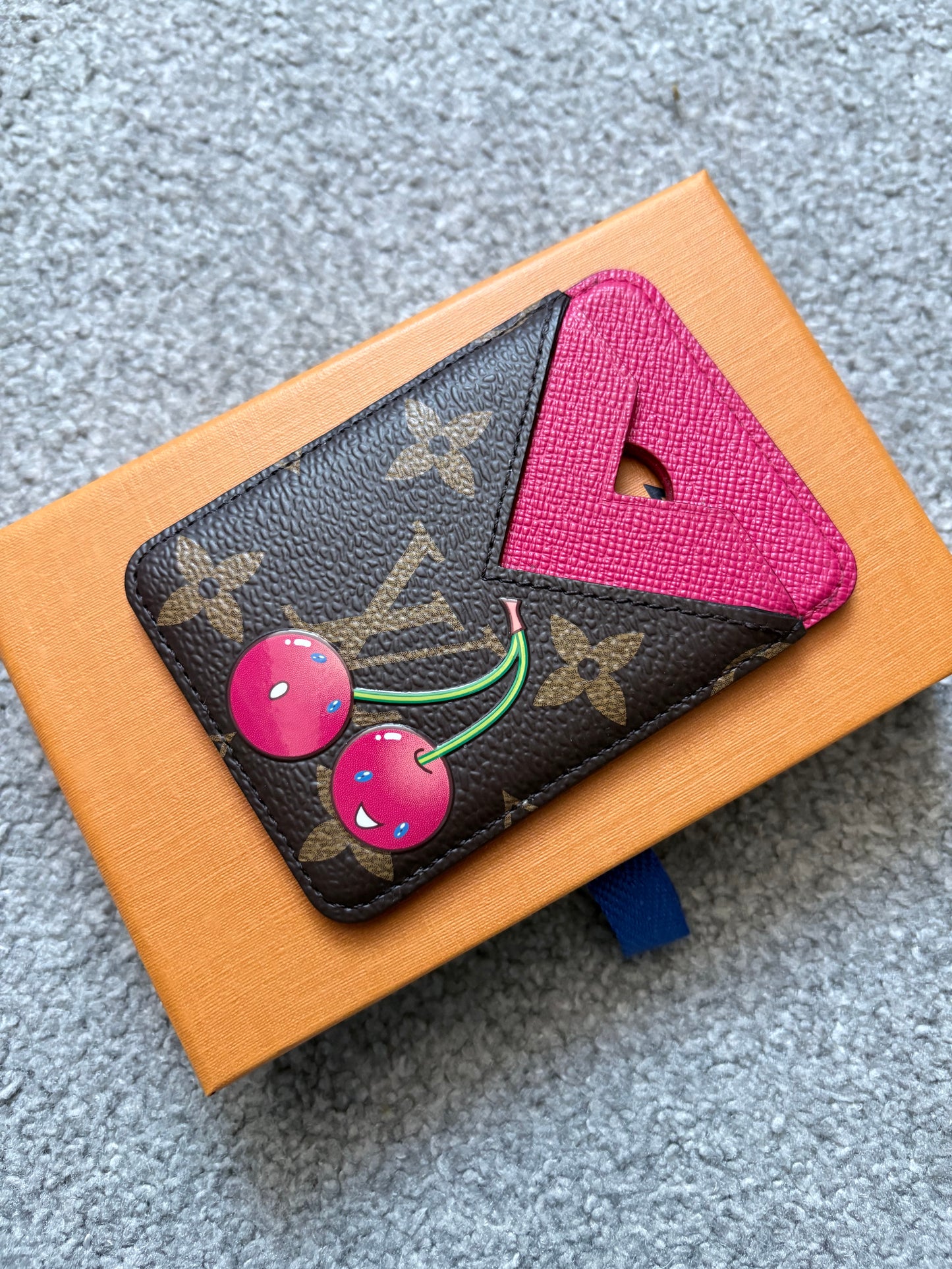 Louis Vuitton x Takashi Murakami Monogram Cherry Magnetic Cardholder