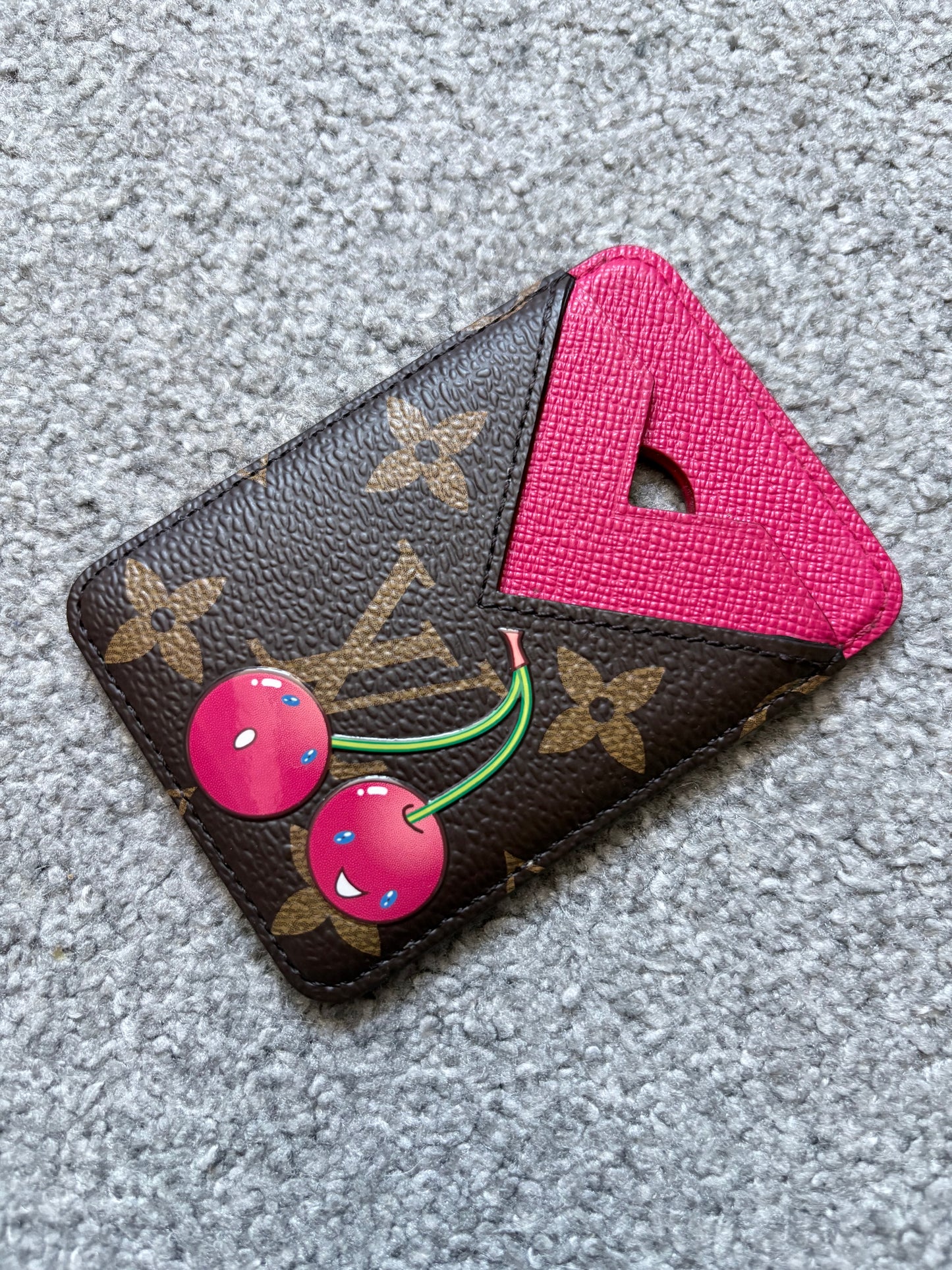 Louis Vuitton x Takashi Murakami Monogram Cherry Magnetic Cardholder