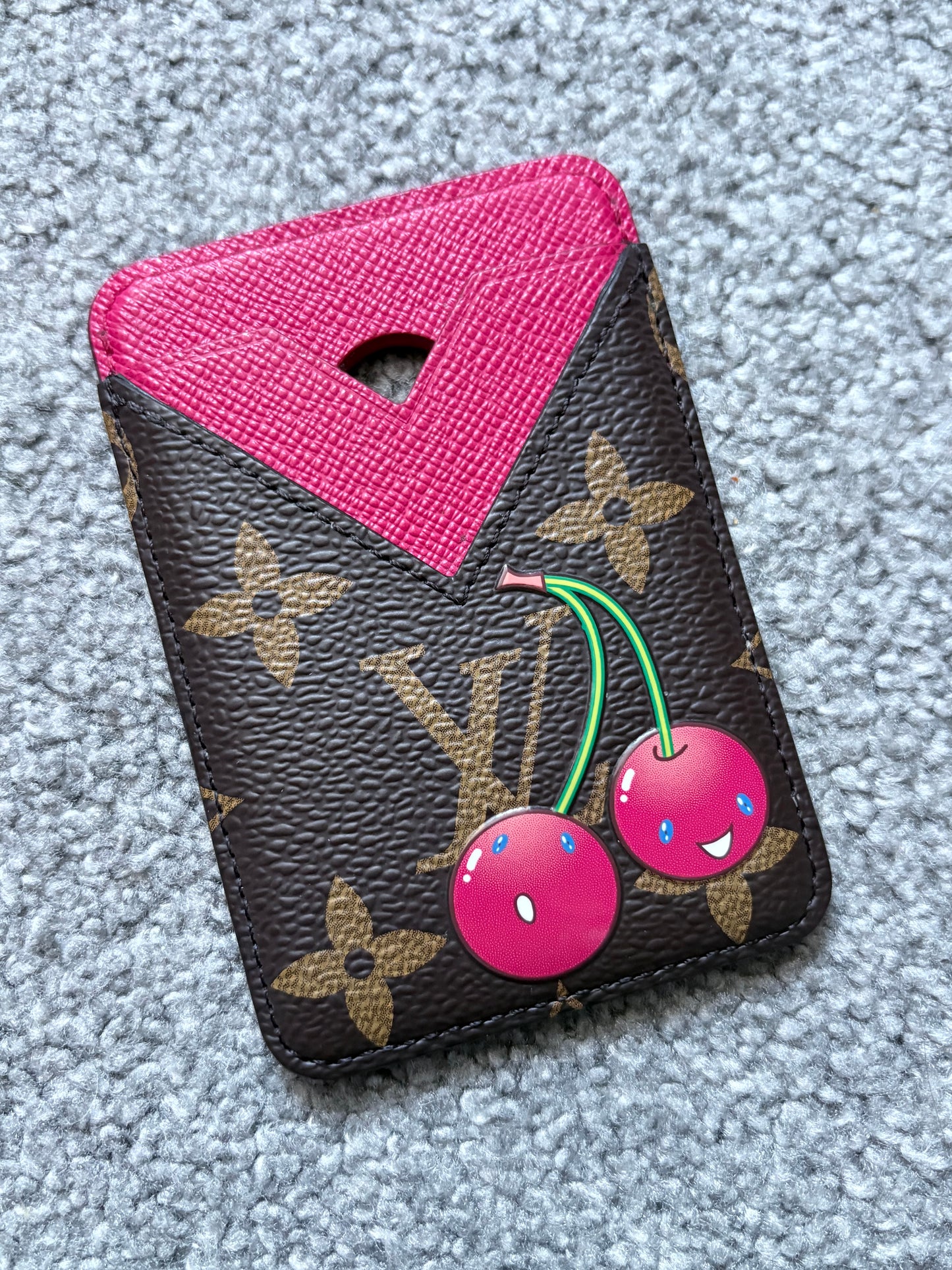 Louis Vuitton x Takashi Murakami Monogram Cherry Magnetic Cardholder