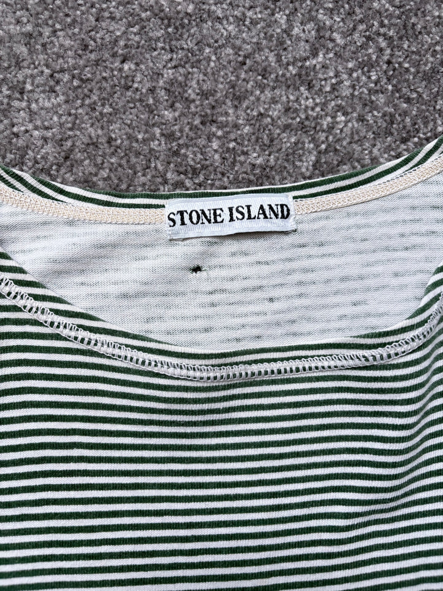 Stone Island 80s Green Striped Marina Shirt