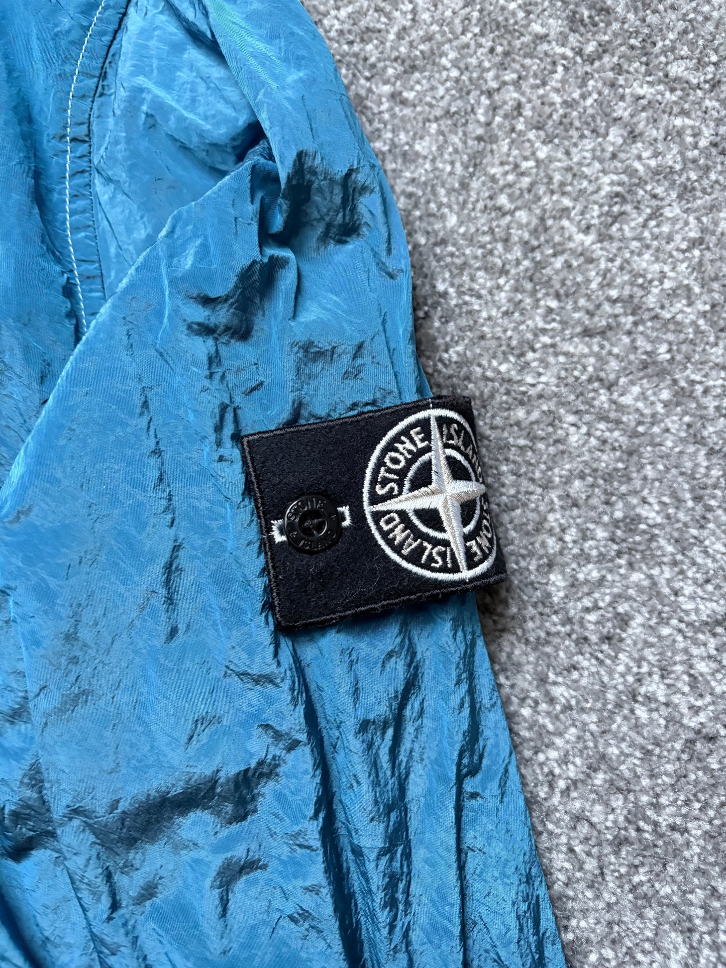 Stone Island 2004 Nylon Metal Two-Tone Lightweight Trucker Jacket