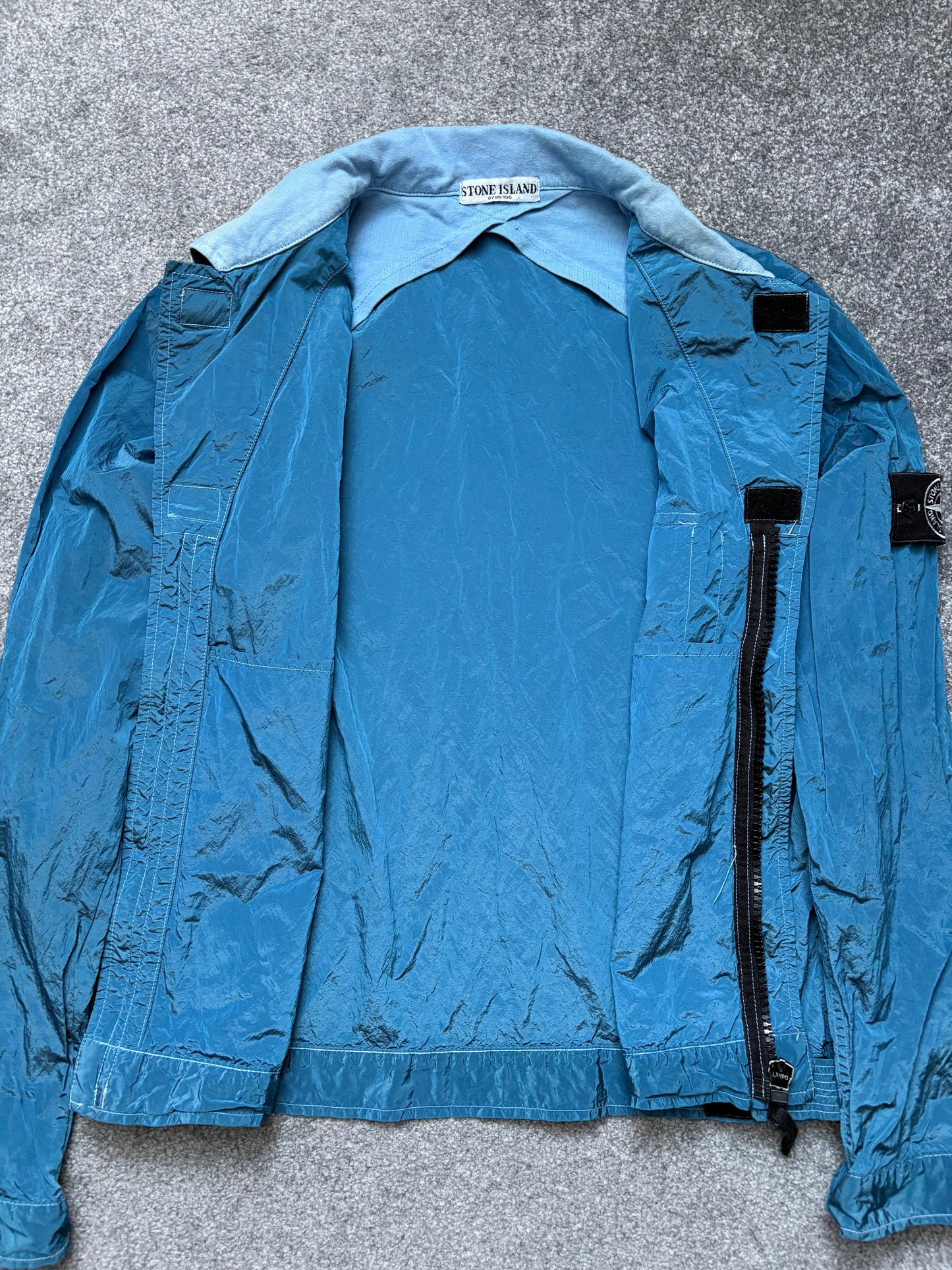 Stone Island 2004 Nylon Metal Two-Tone Lightweight Trucker Jacket