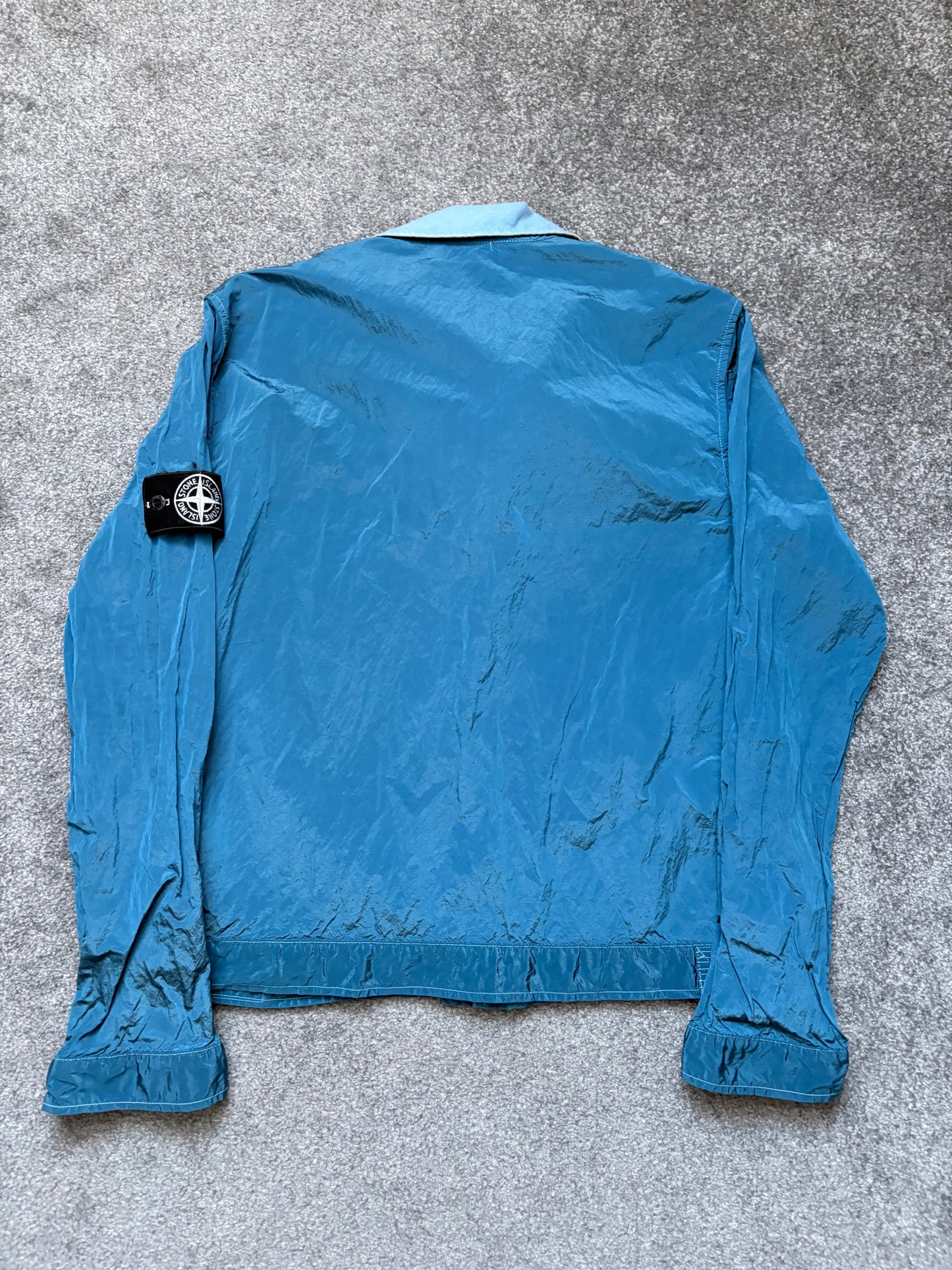 Stone Island 2004 Nylon Metal Two-Tone Lightweight Trucker Jacket