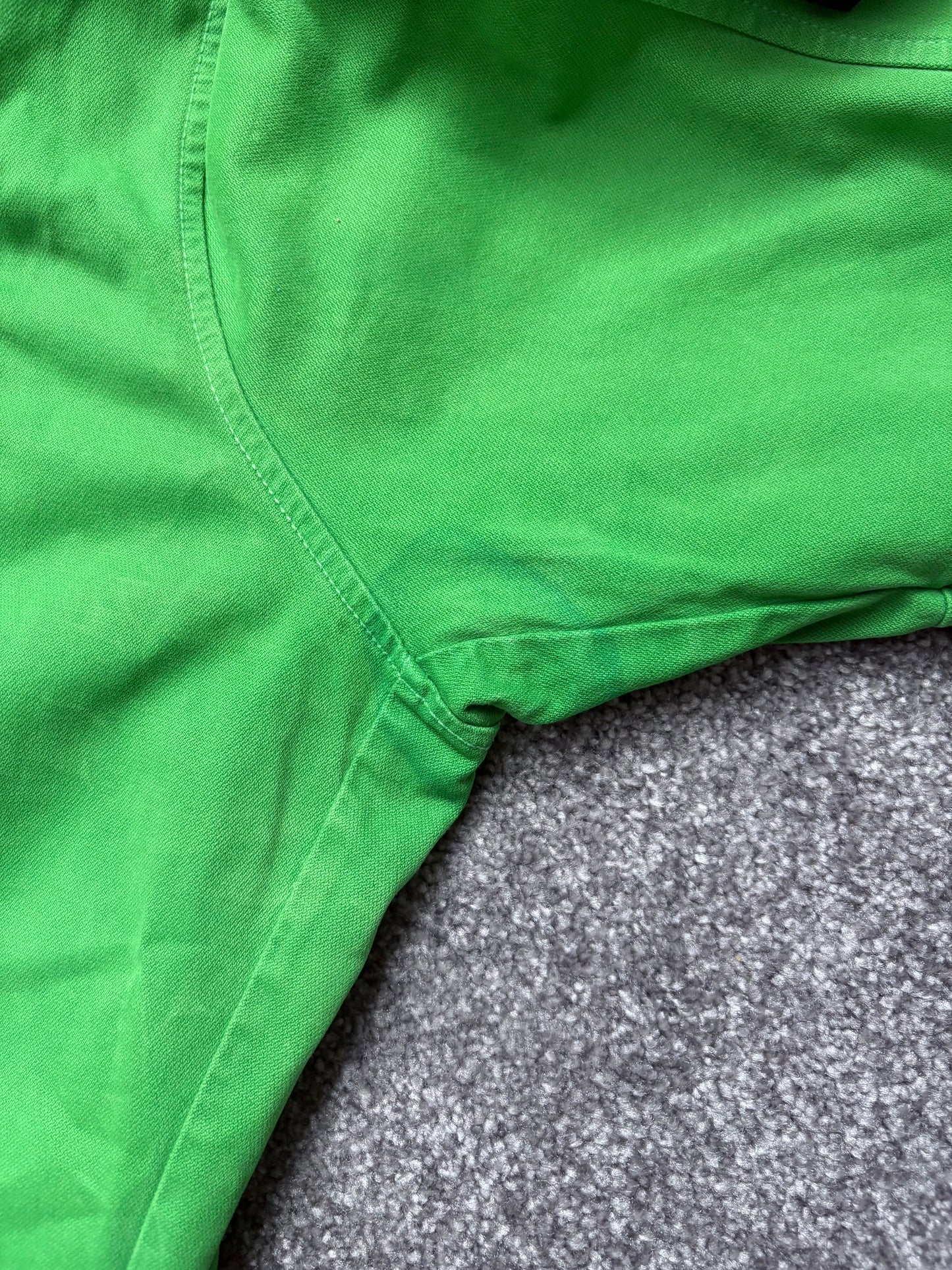 Stone Island 2016 Lime Green Thick Cotton Hooded Overshirt