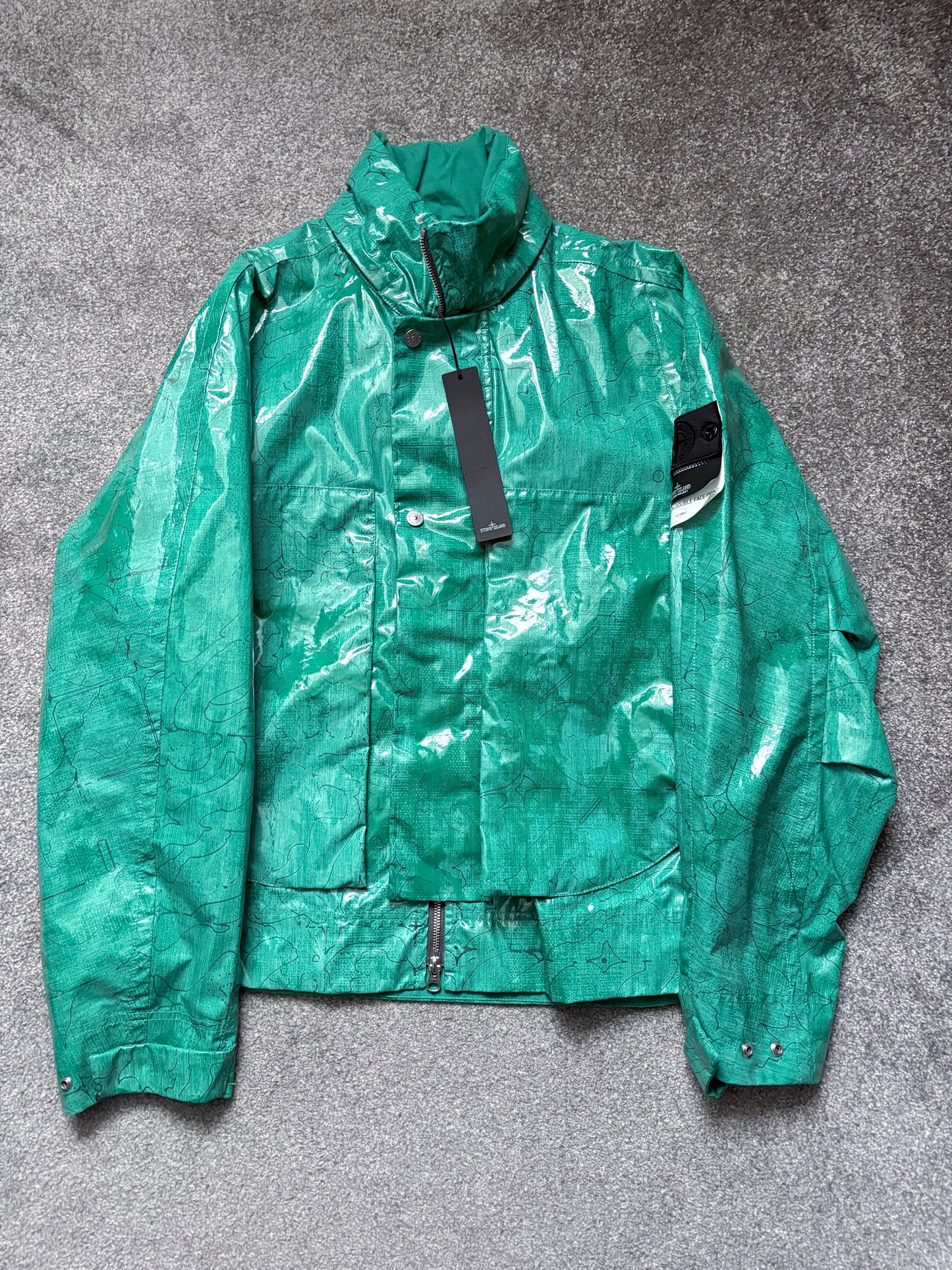 Stone Island Shadow Project Green Glass Poplin Jacket