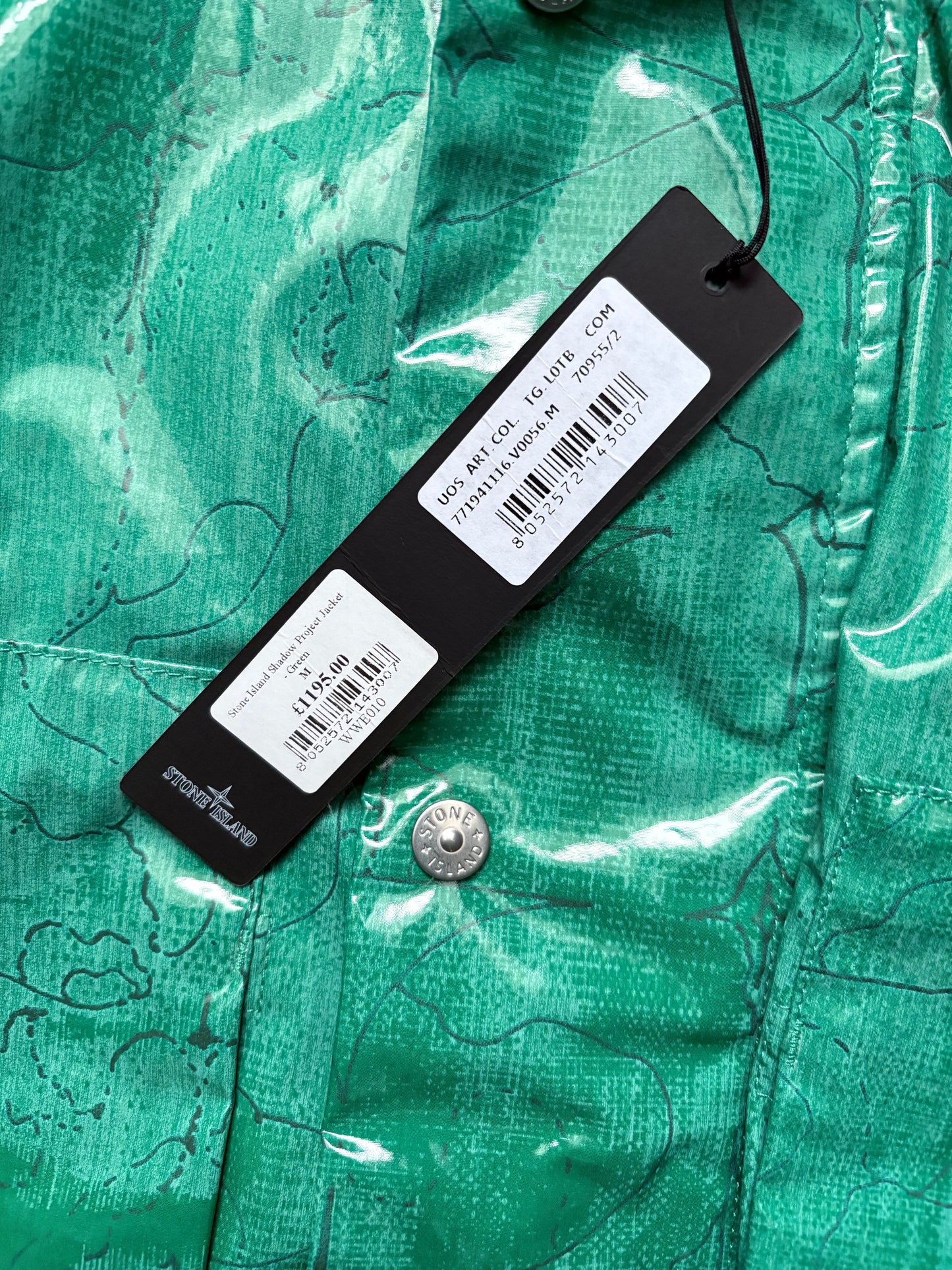Stone Island Shadow Project Green Glass Poplin Jacket