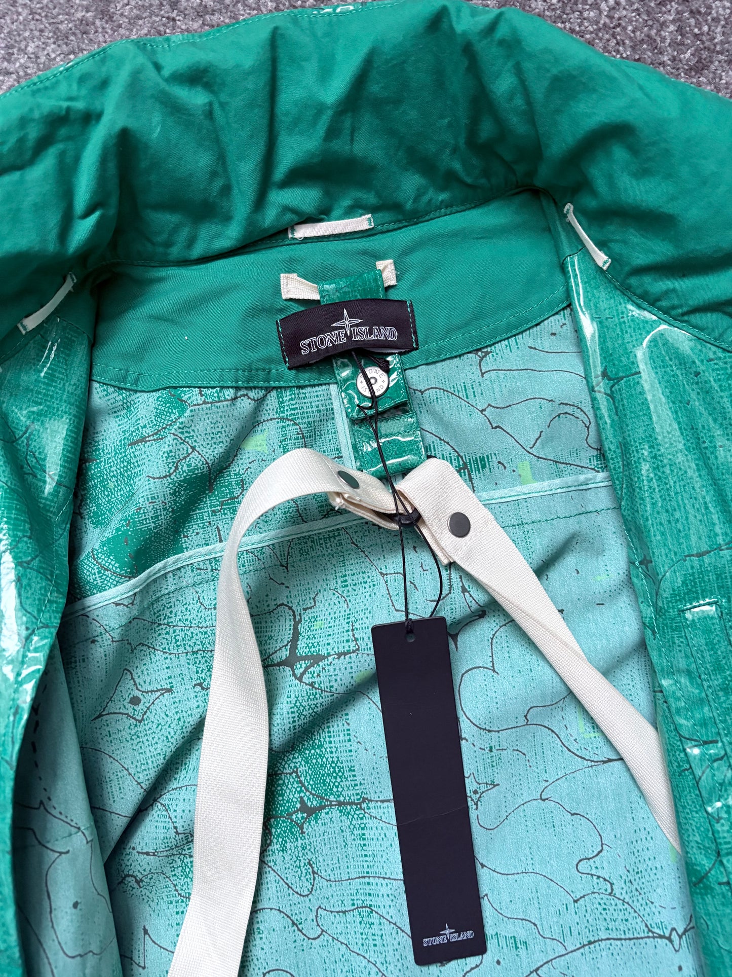 Stone Island Shadow Project Green Glass Poplin Jacket