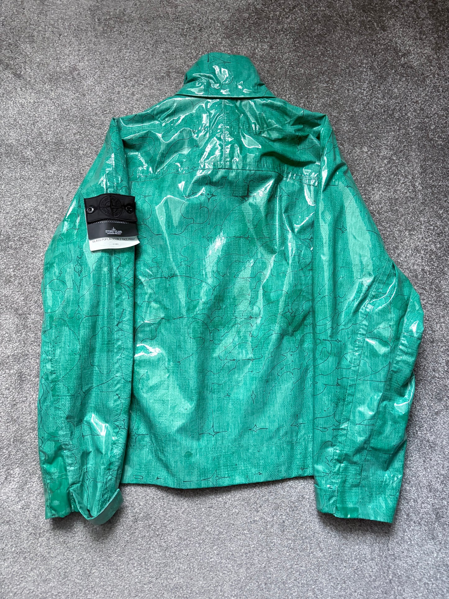 Stone Island Shadow Project Green Glass Poplin Jacket