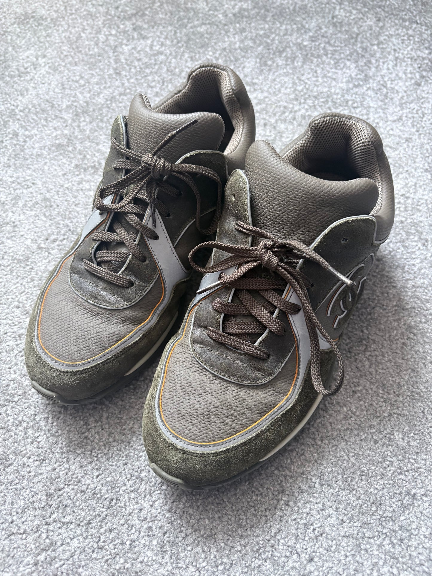 Chanel 2015 3M Khaki CC Runner Sneaker Trainers