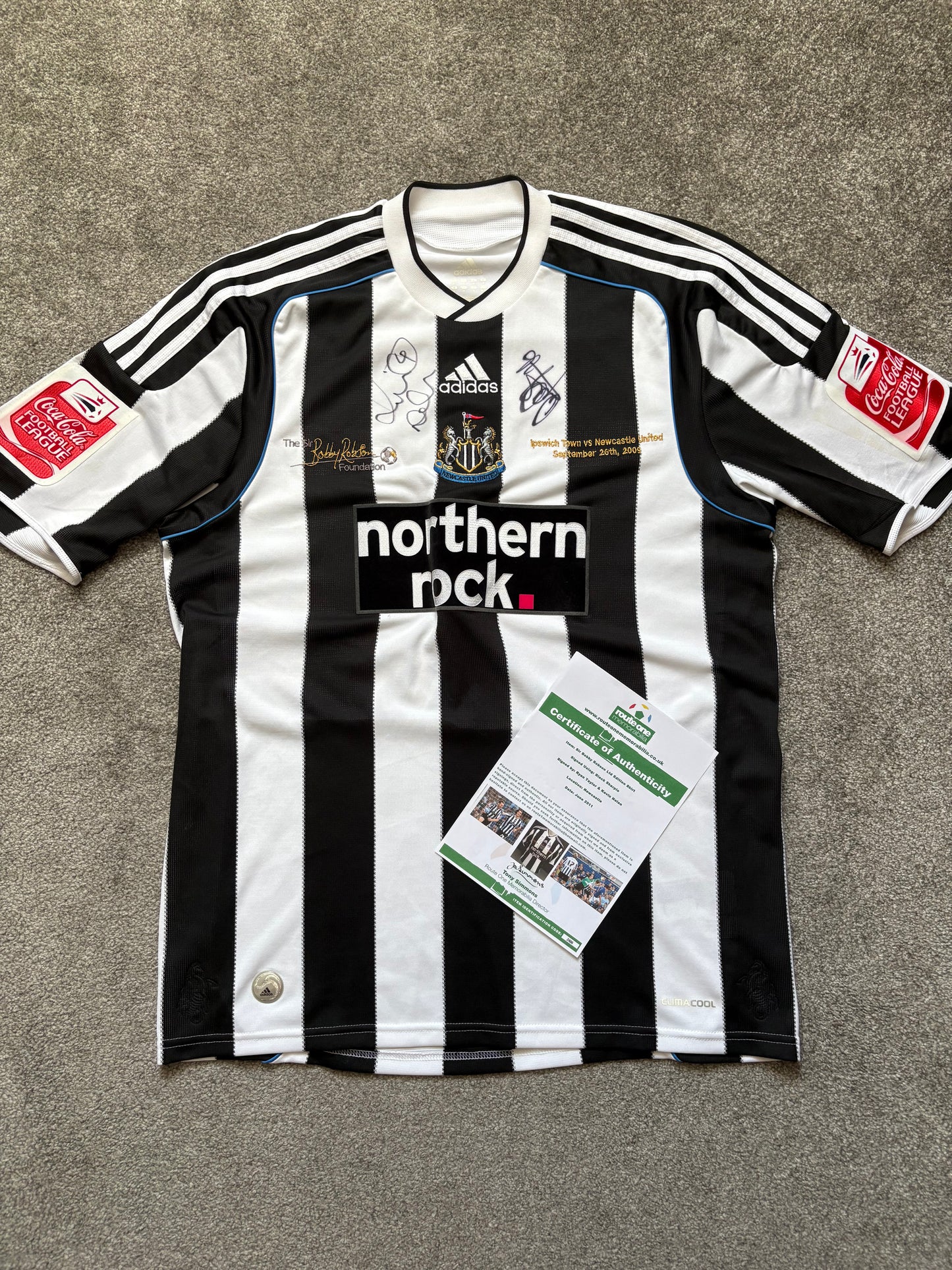 Newcastle United 2009 Bobby Robson Signed Shirt