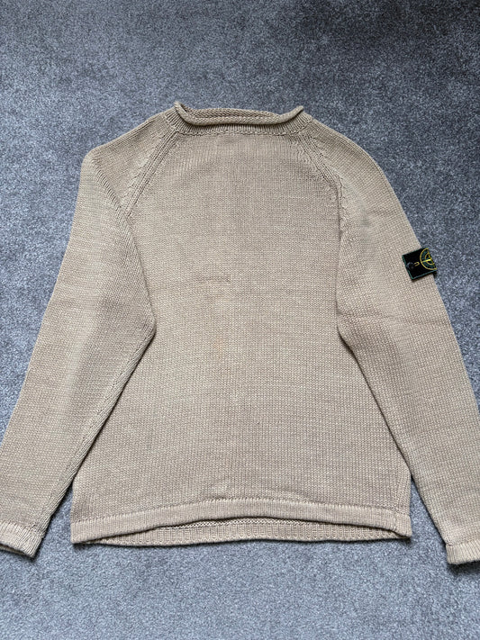 Stone Island 90s Beige Knit Jumper