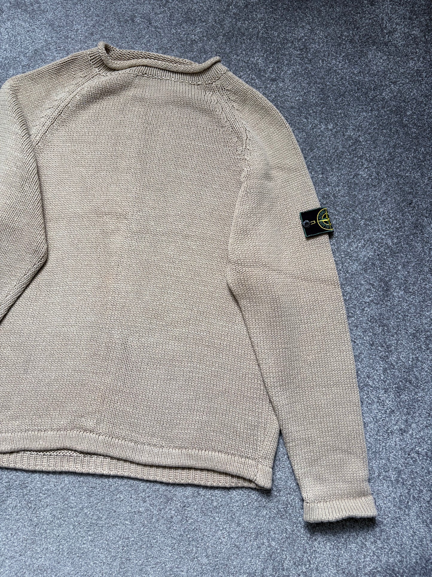 Stone Island 90s Beige Knit Jumper