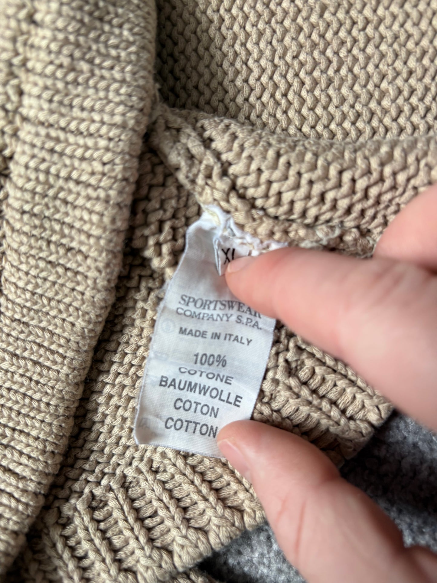 Stone Island 90s Beige Knit Jumper