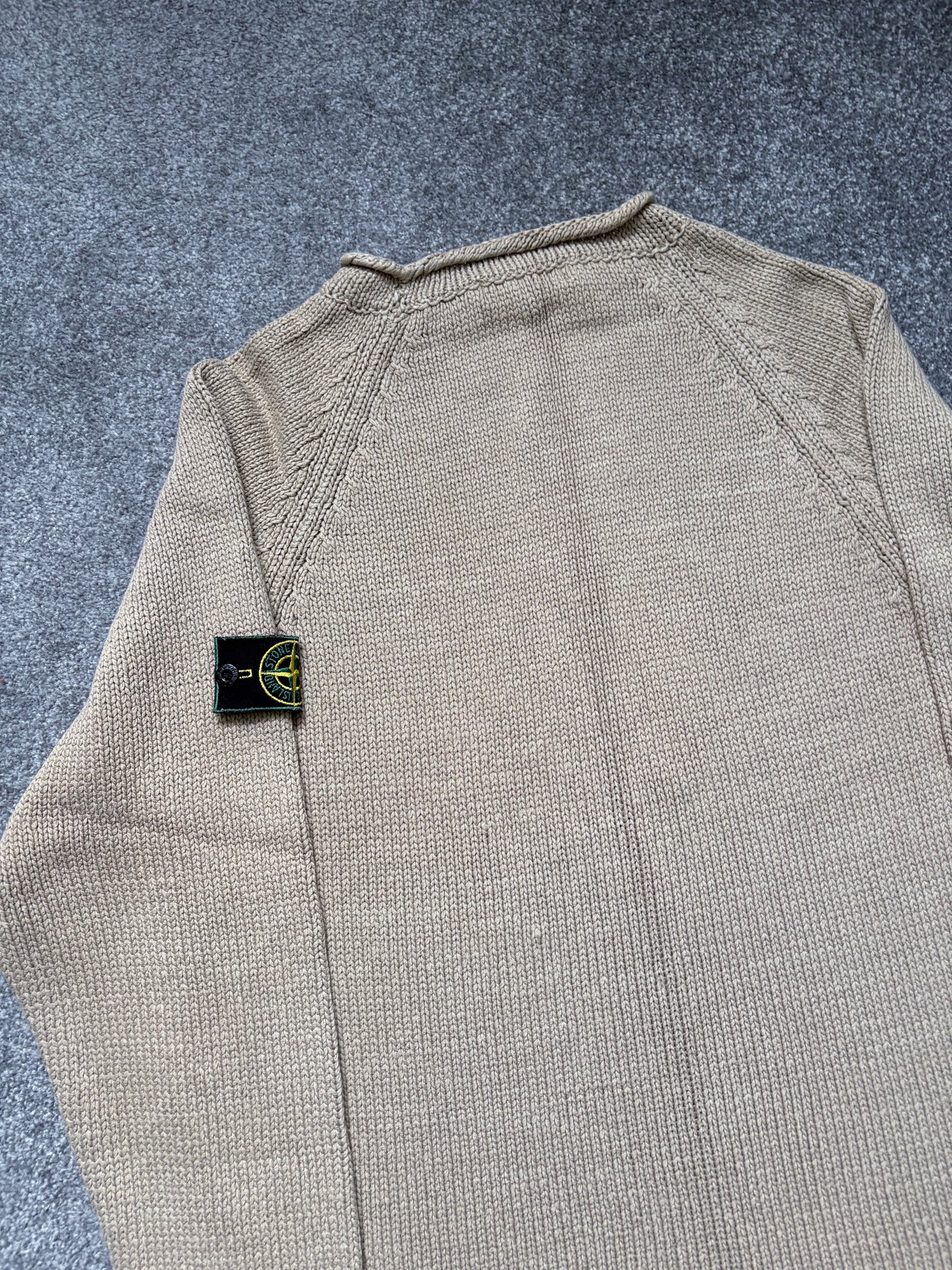 Stone Island 90s Beige Knit Jumper