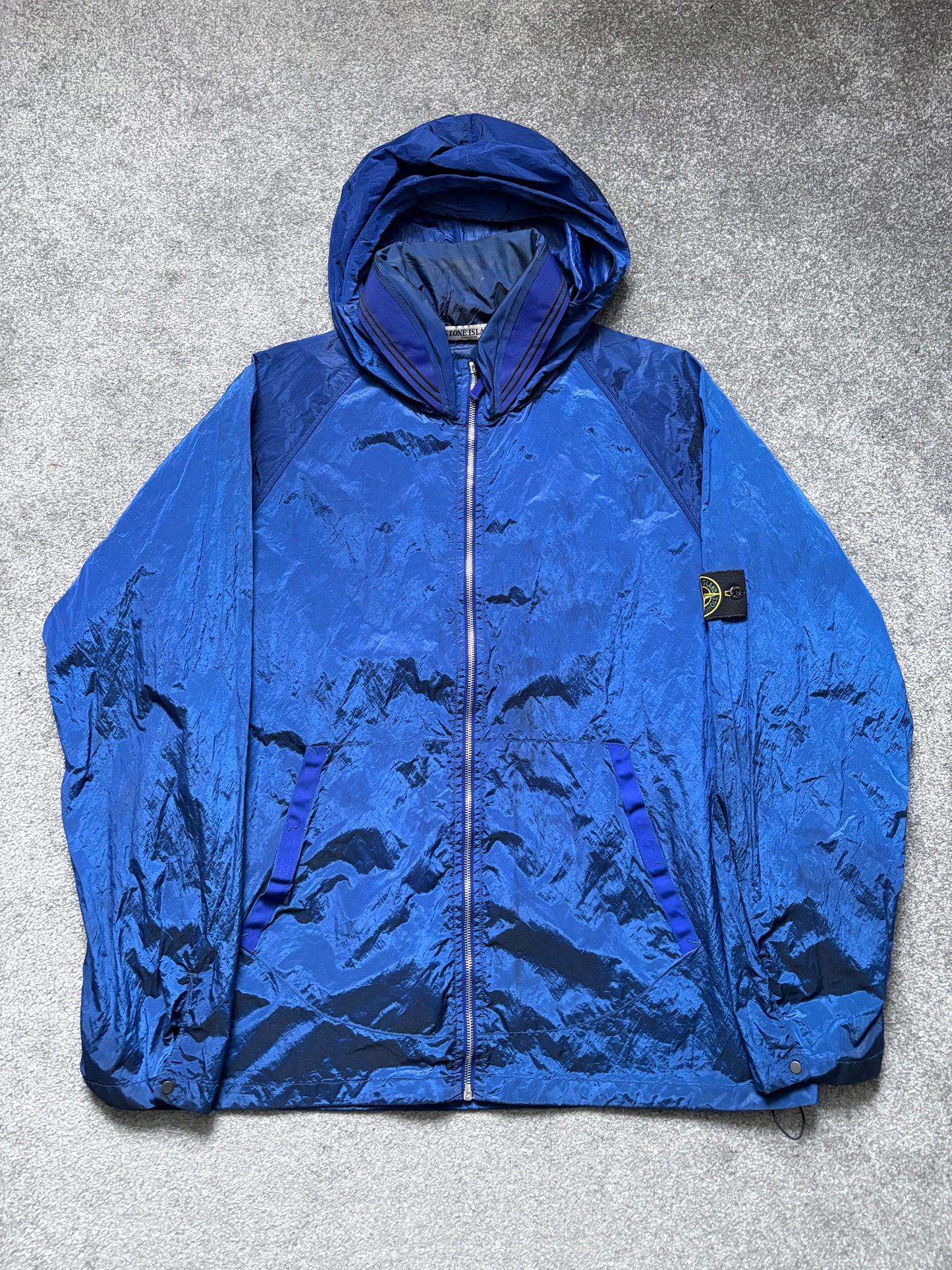 Stone Island 2008 Blue Nylon Metal Shimmer Jacket