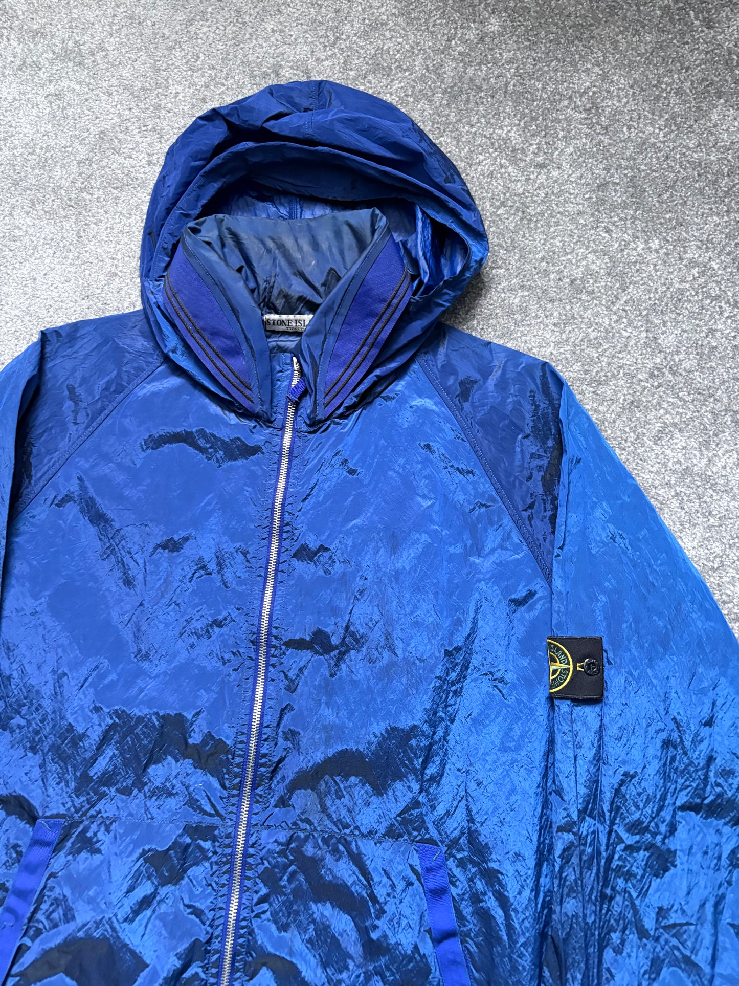 Stone Island 2008 Blue Nylon Metal Shimmer Jacket