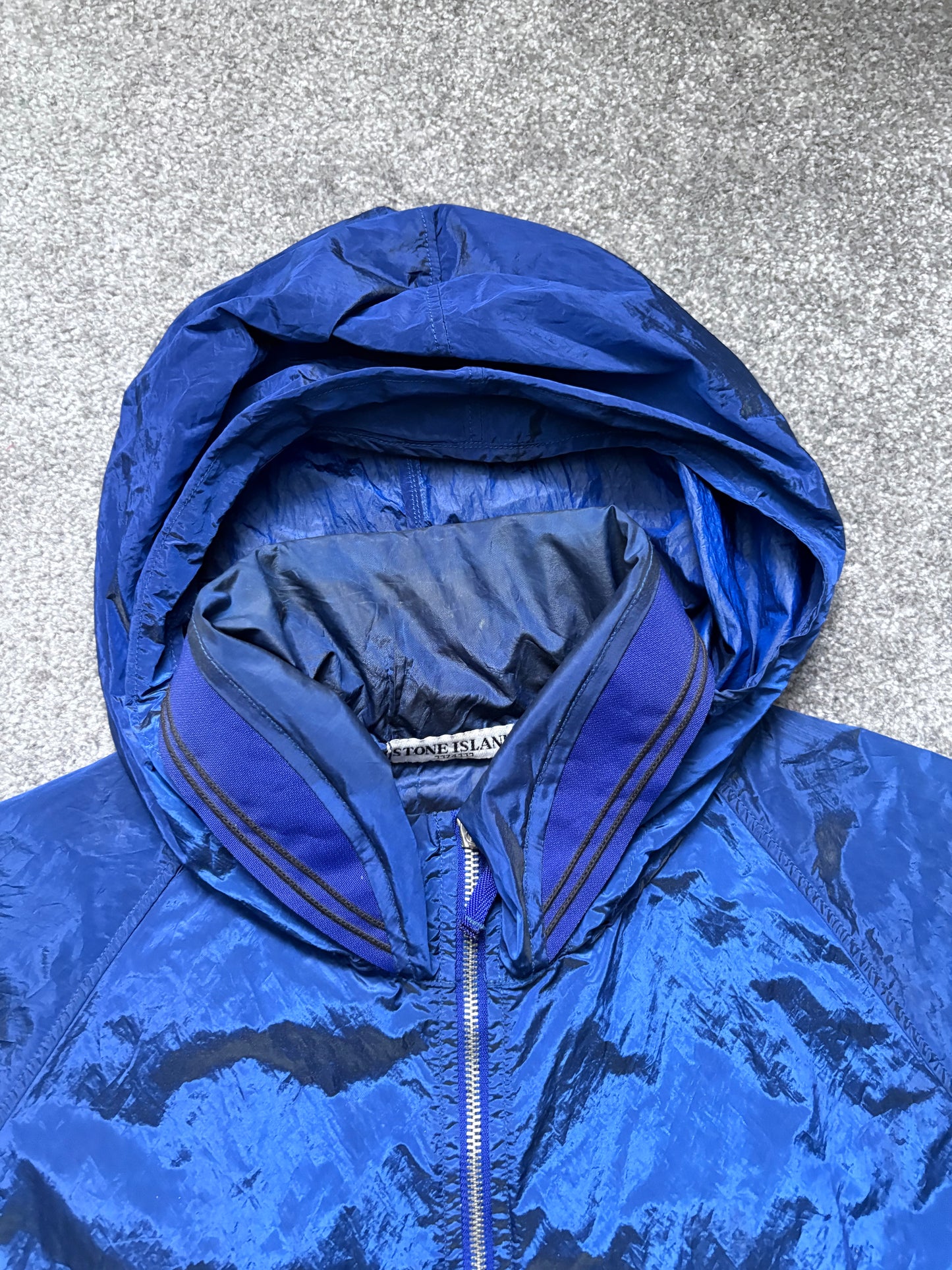 Stone Island 2008 Blue Nylon Metal Shimmer Jacket