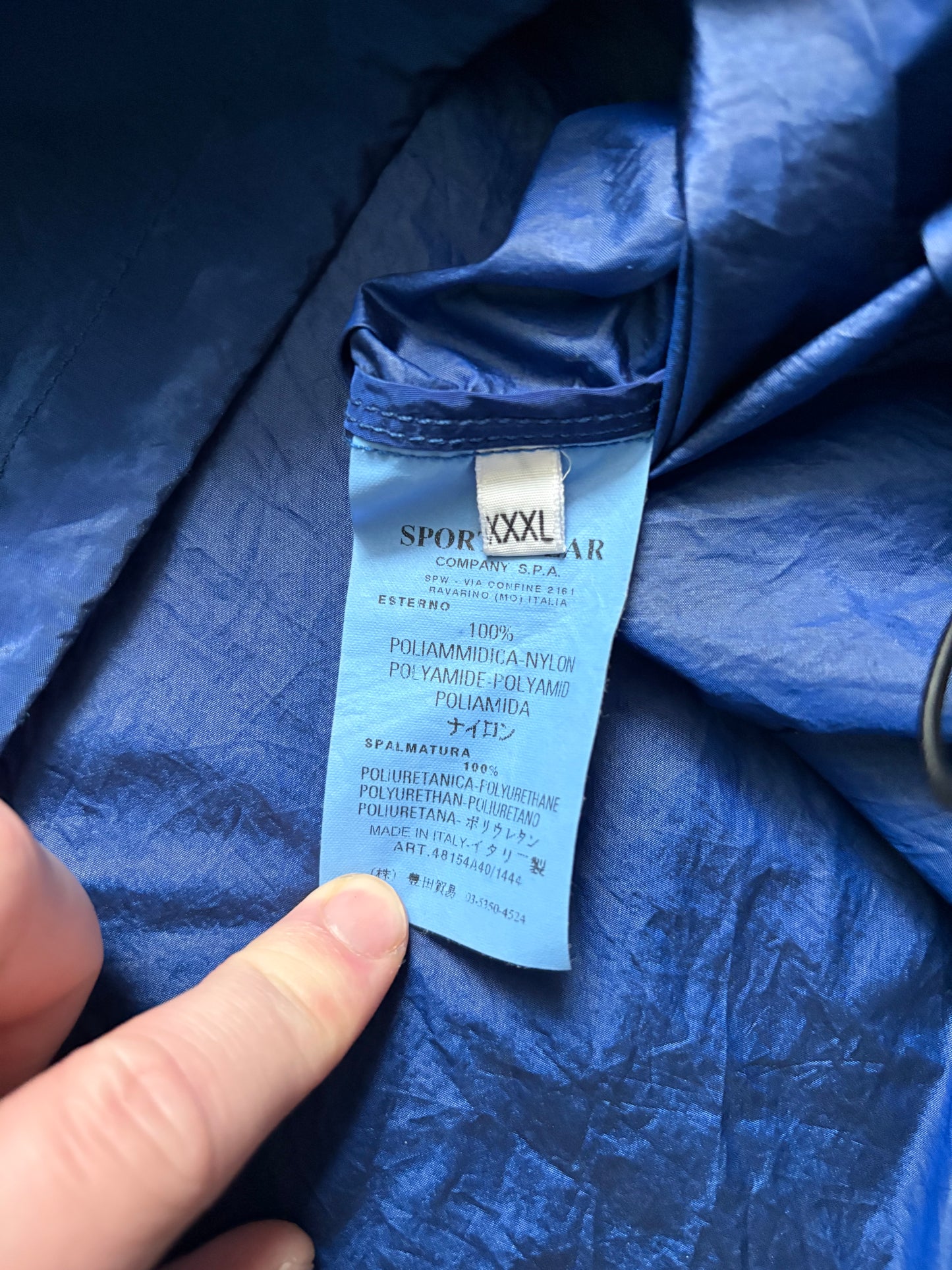 Stone Island 2008 Blue Nylon Metal Shimmer Jacket